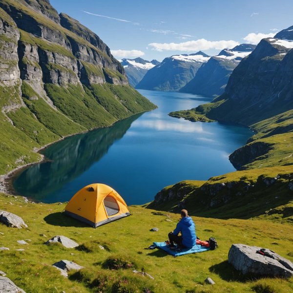 Comment organiser un camping pour une expédition de randonnée en région de fjords en été?